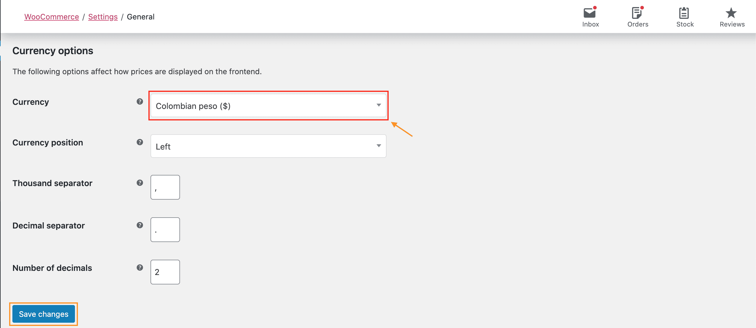 Paso 2 Configuración de plugin WooCommerce paso 2